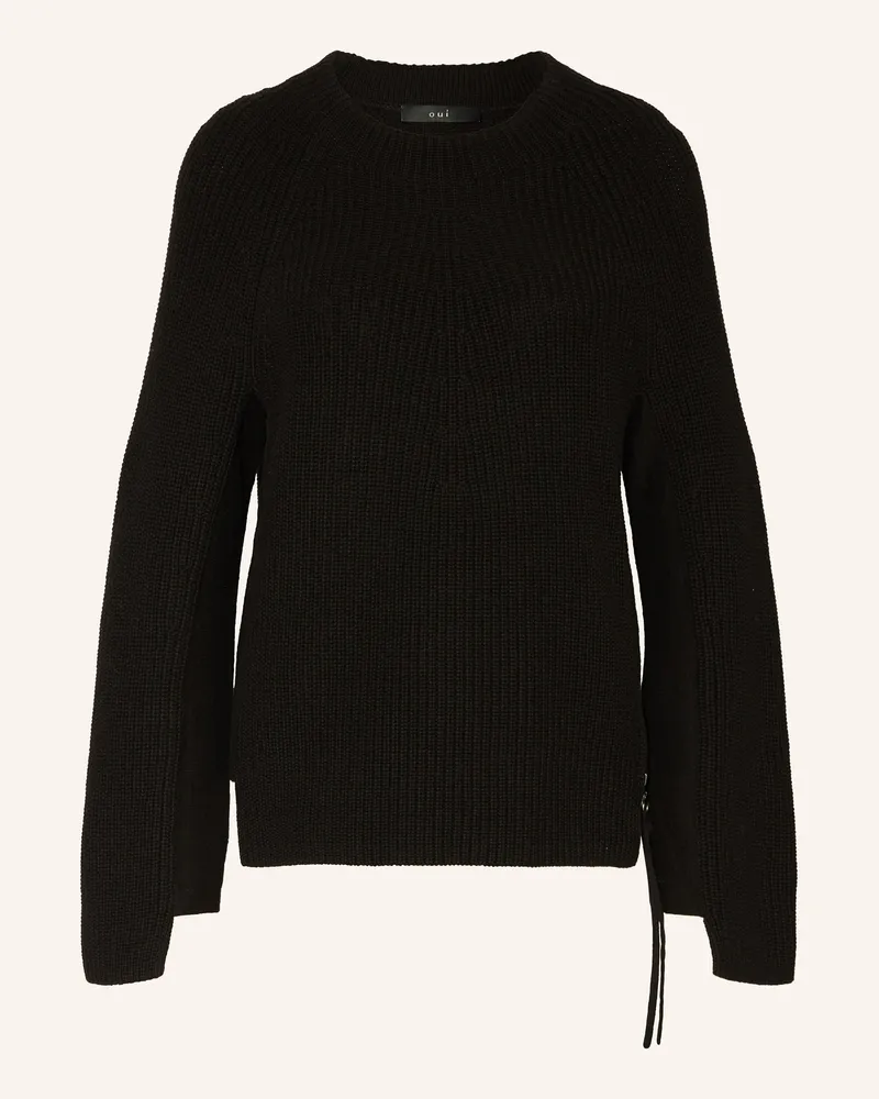Oui  Pullover schwarz Schwarz