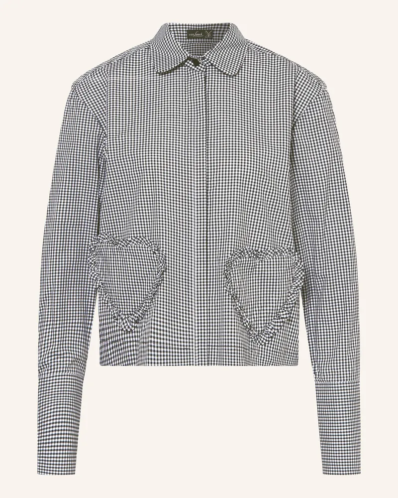 van Laack Hemdbluse Vl-Poncys-Pv grau Schwarz