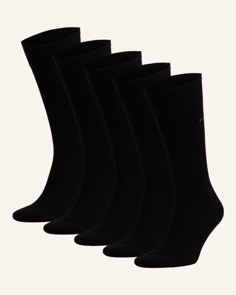 HUGO BOSS 5er-Pack Strümpfe schwarz Schwarz