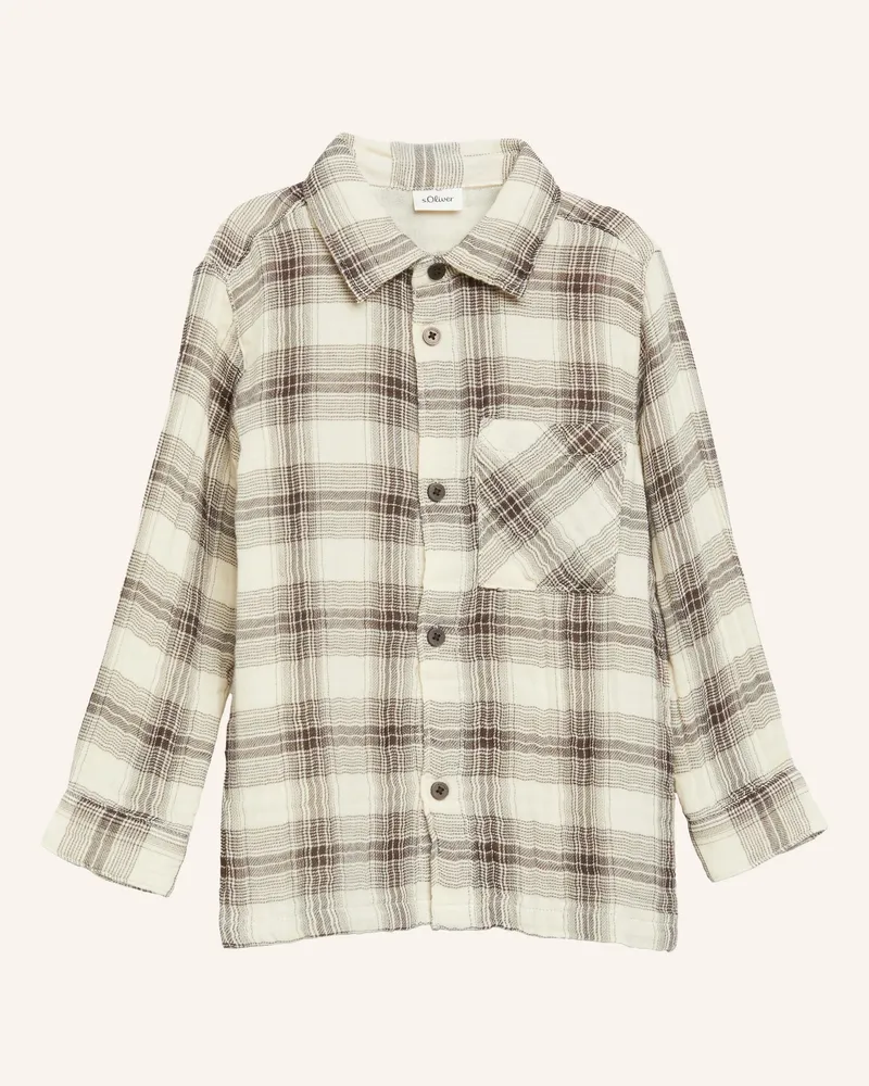 S.Oliver Hemd beige Creme