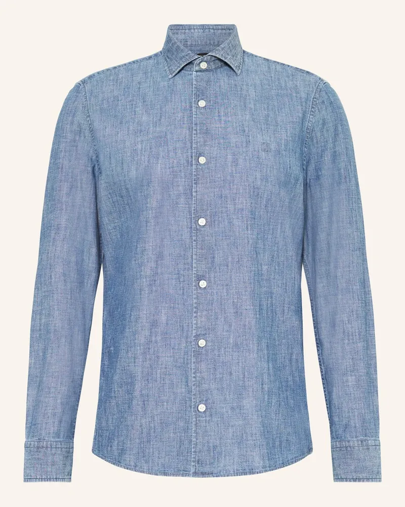 Marc O'Polo Hemd Shaped Fit Blau