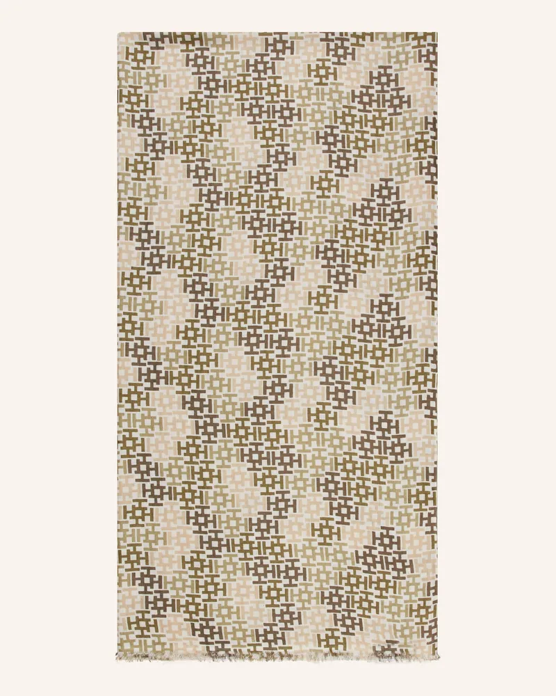 hemisphere Cashmere-Schal mit Seide Oliv