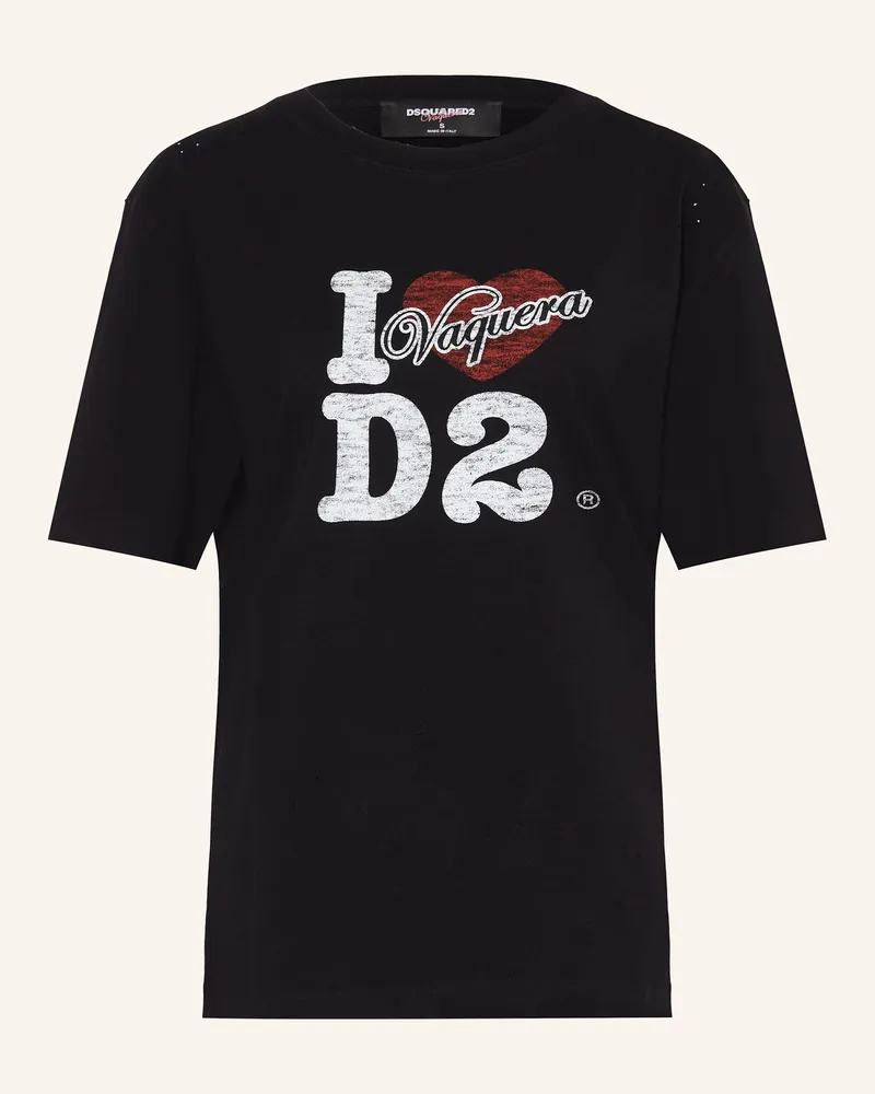 Dsquared2 T-Shirt VAQUERA Schwarz
