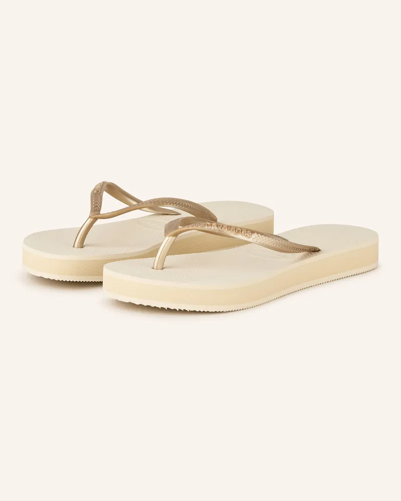 Havaianas Zehentrenner SLIM FLATFORM Beige