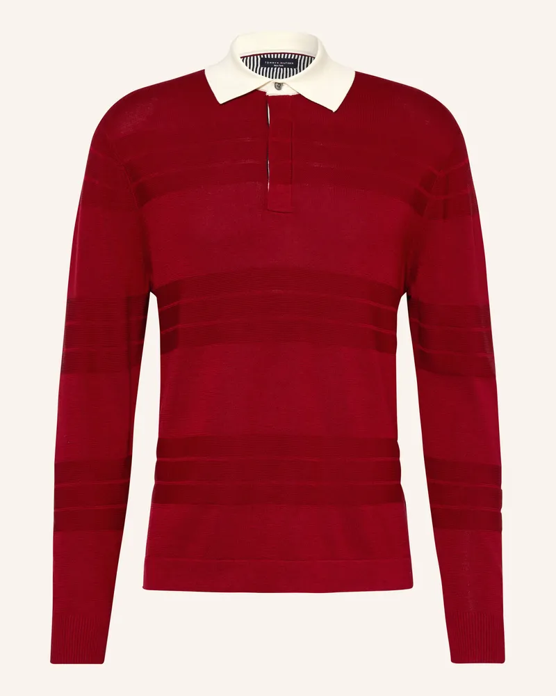 Tommy Hilfiger Strick-Rugbyshirt rot Rot