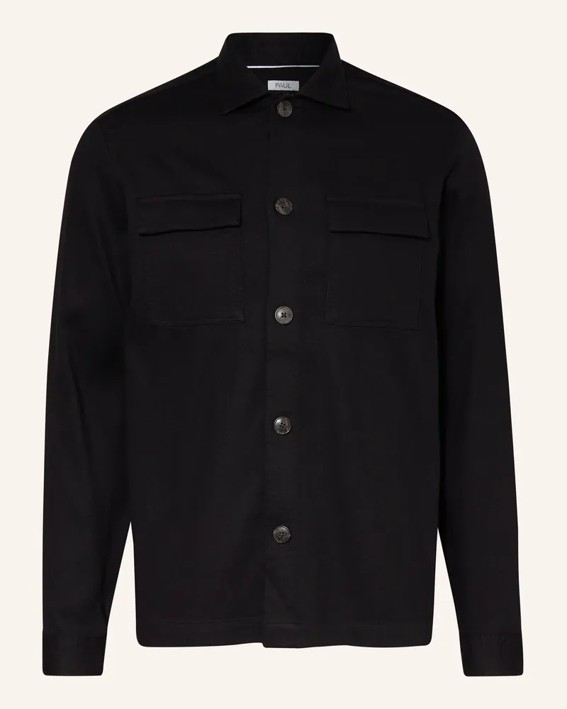 paul Hemd Comfort Fit schwarz Schwarz