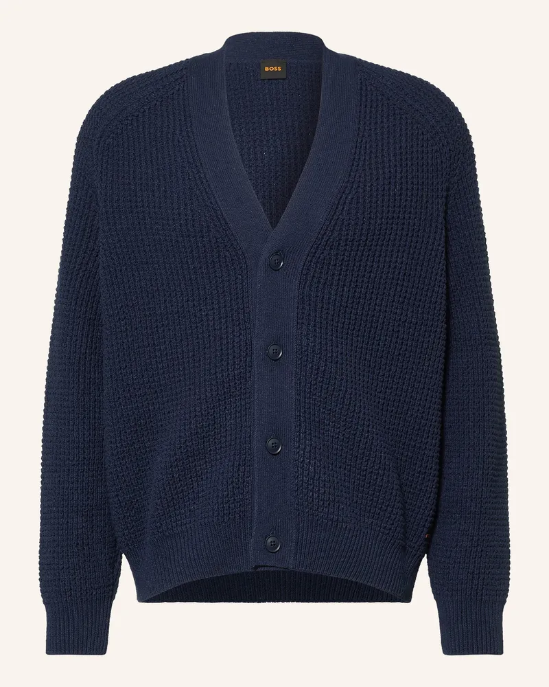 HUGO BOSS Strickjacke Andemo blau Dunkelblau