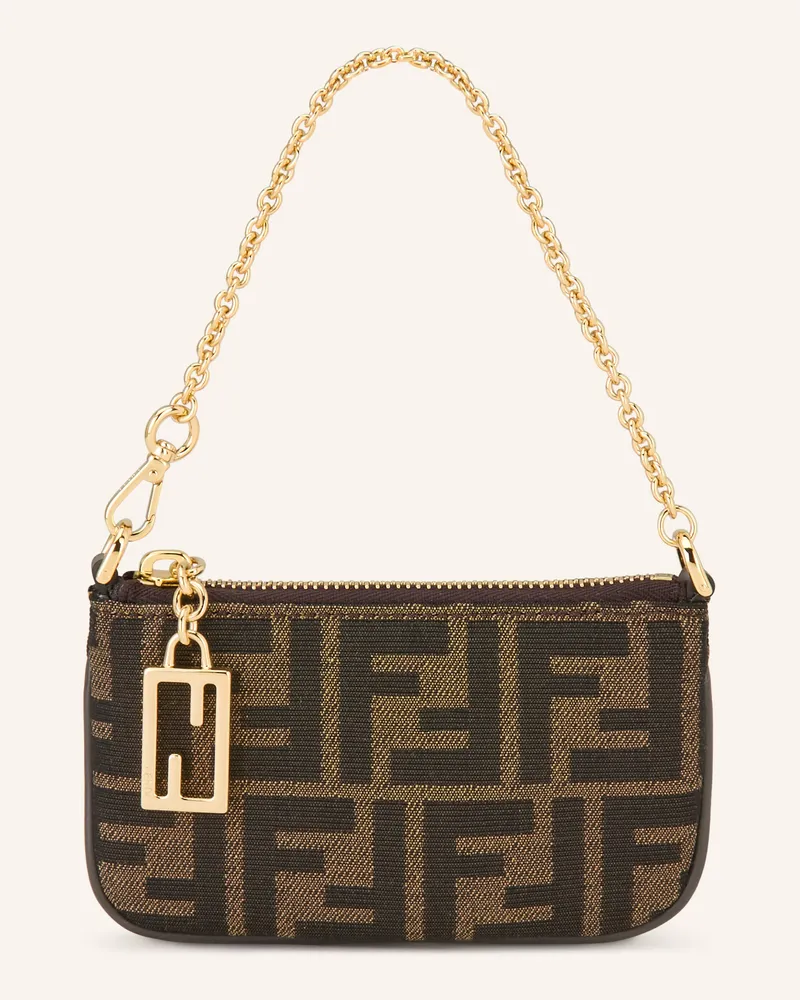 Fendi Clutch braun Dunkelbraun