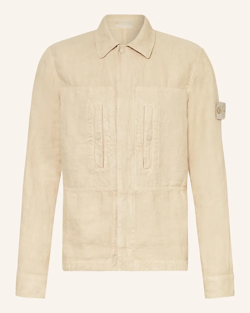 Stone Island Leinenjacke GOST Beige