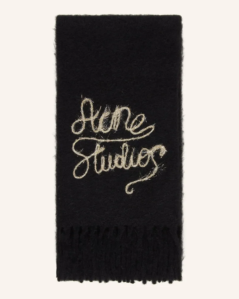 Acne Studios Schal mit Alpaka Schwarz