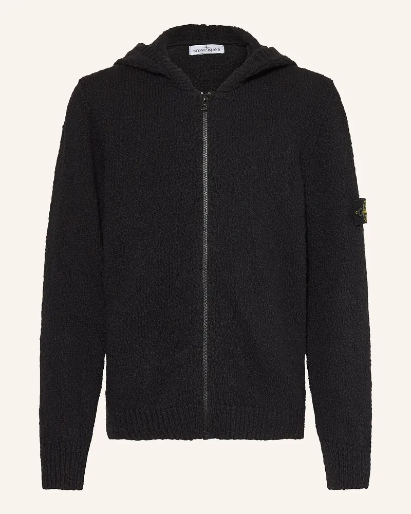 Stone Island Strickjacke Schwarz