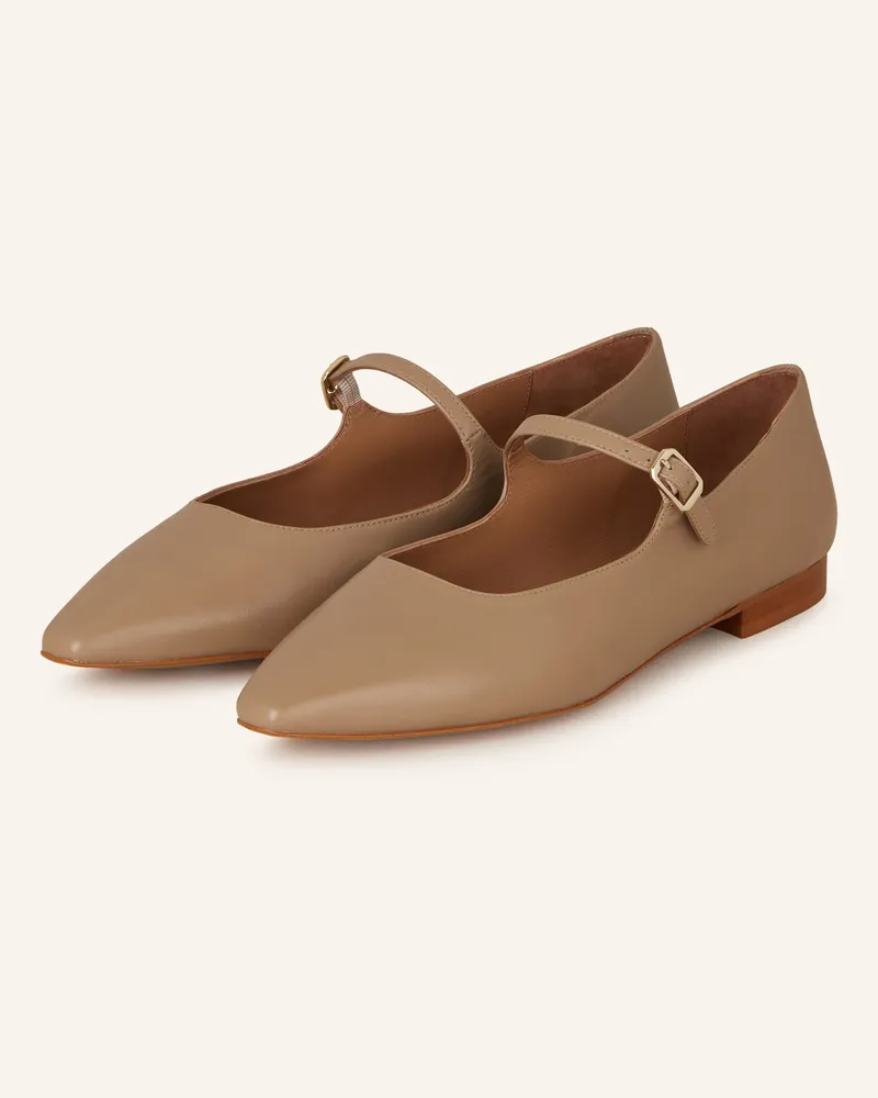 Flattered Mary-Jane-Ballerinas CAMILA Camel