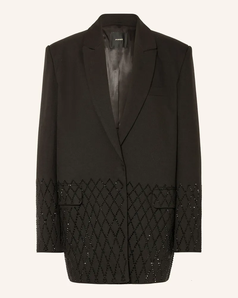 Pinko Blazer mit Schmucksteinen Schwarz