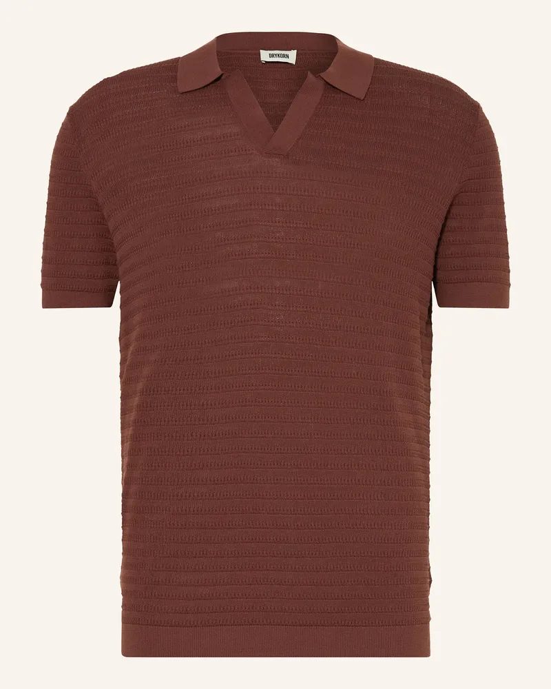 Drykorn Strick-Poloshirt BRAIAN Dunkelrot