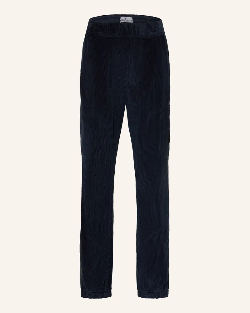 Stone Island Cargohose Aus Cord blau Dunkelblau
