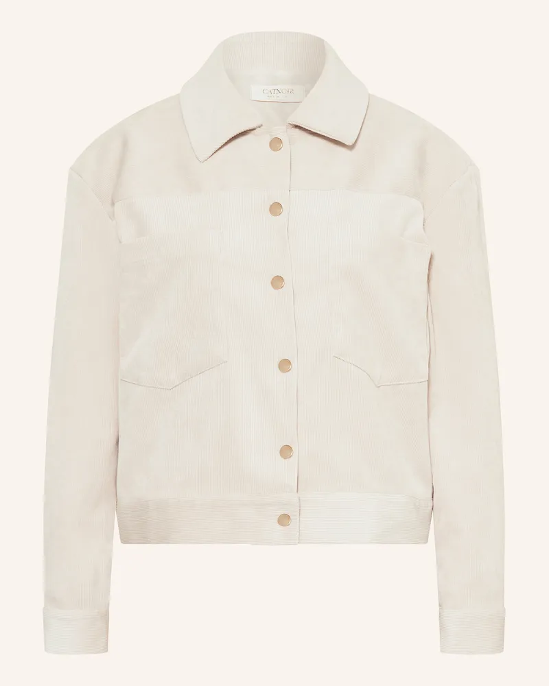 CATNOIR Kastenjacke aus Cord Creme