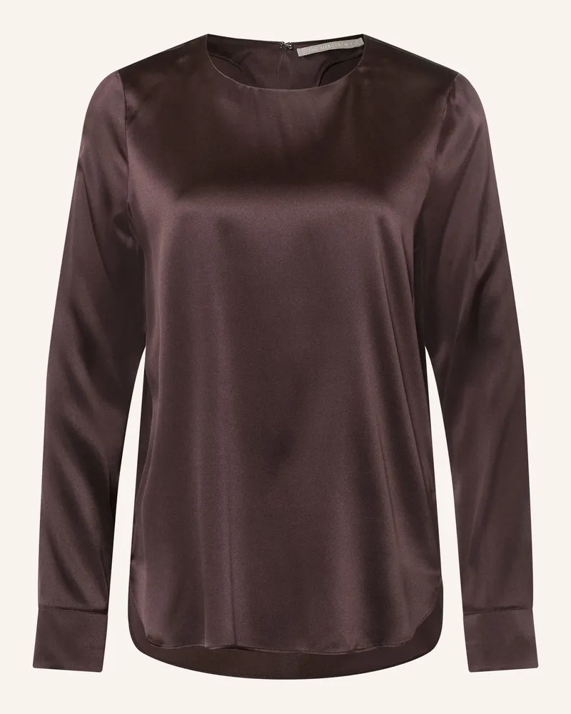 (THE MERCER) N.Y. Blusenshirt Mit Seide braun Dunkelbraun