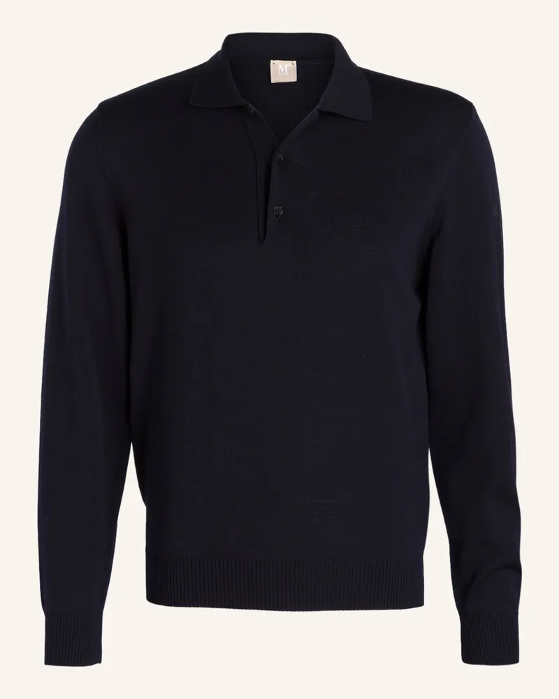 Maerz Strick-Poloshirt Marine