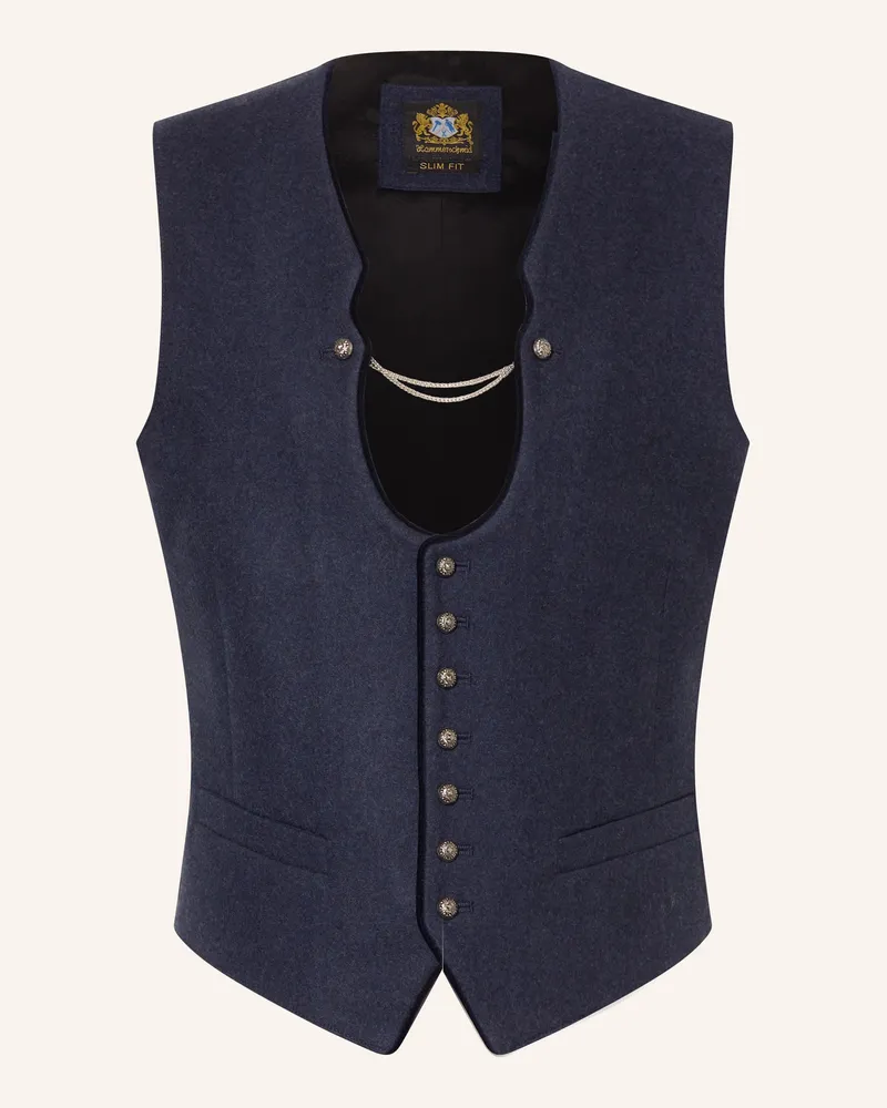 Hammerschmid Trachtenweste Vizenz Slim Fit blau Dunkelblau