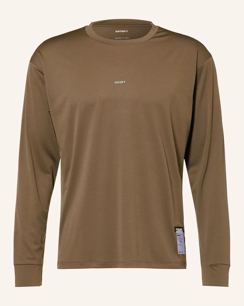 Satisfy Laufshirt Auralite braun Khaki