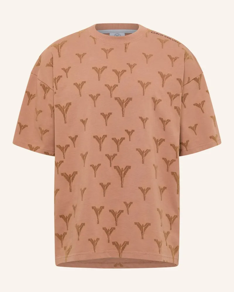 Carlo Colucci Logo T-Shirt - CLEAN CAPSULE FASAN Braun