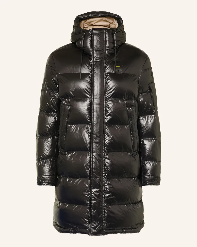 Blauer Steppmantel Aldrich schwarz Schwarz