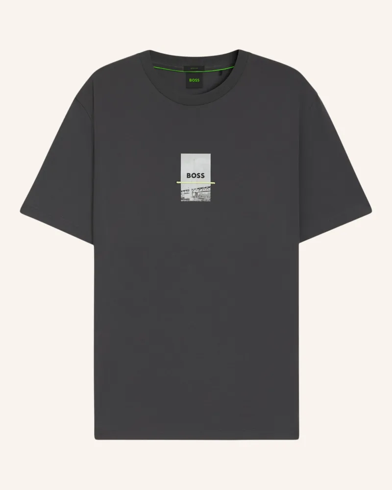 HUGO BOSS T-Shirt TEE PHOTOPRINT Relaxed Fit Dunkelgrau