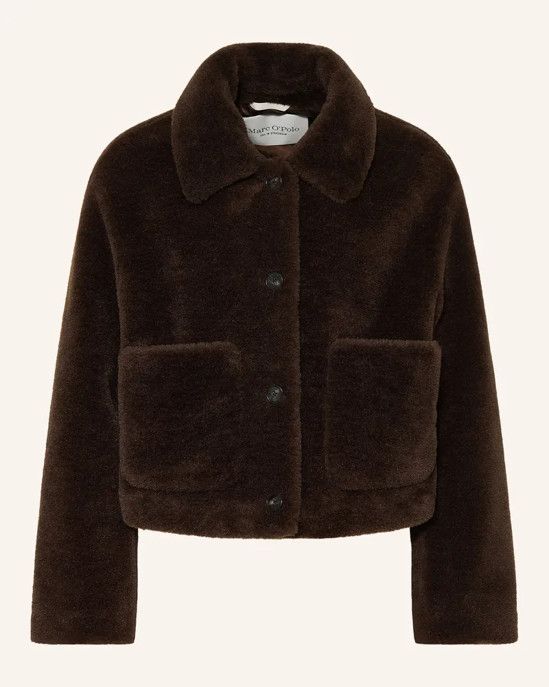 Marc O'Polo Kunstfell-Jacke braun Dunkelbraun