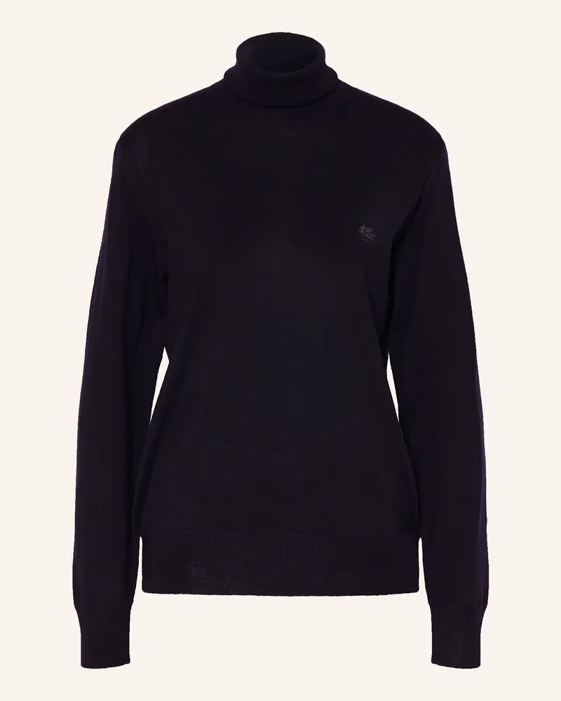 Etro Rollkragenpullover blau Dunkelblau