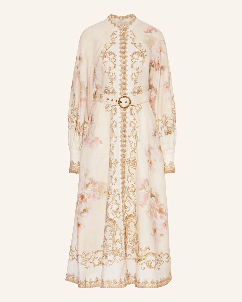 Zimmermann Leinenkleid Hypnotic weiss Creme