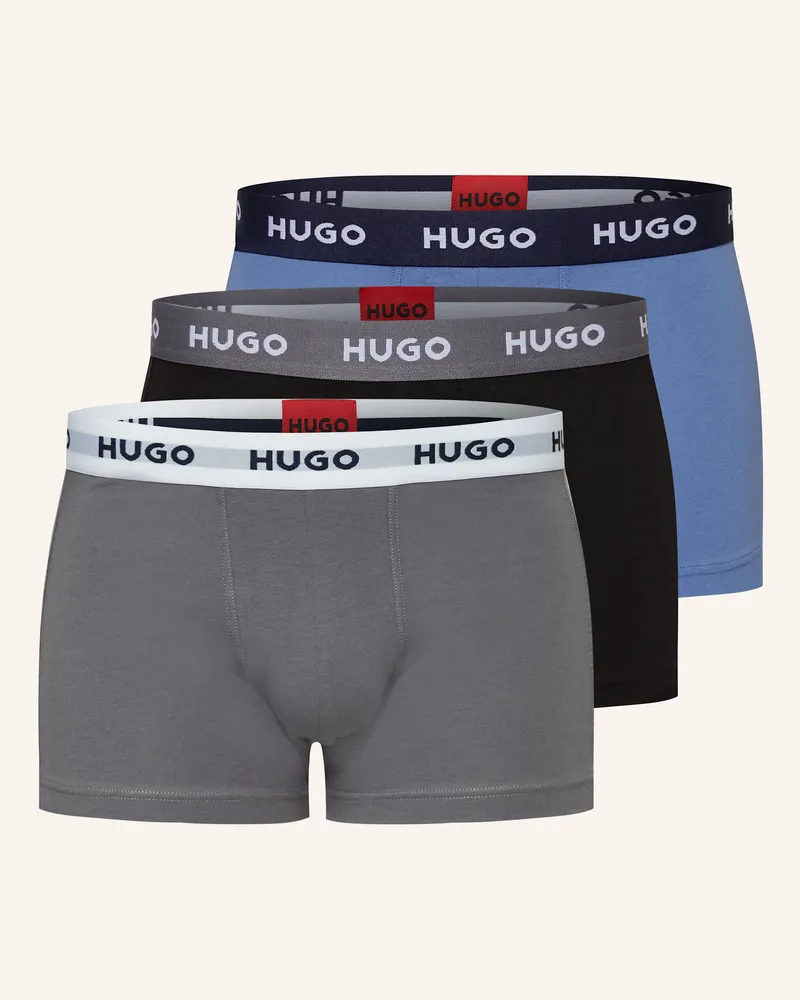 HUGO BOSS 3er-Pack Boxershorts Hellblau