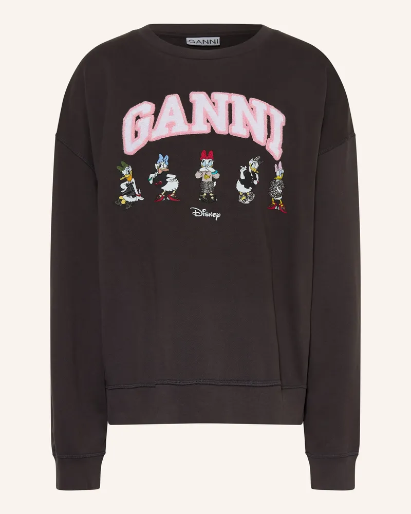 Ganni Sweatshirt grau Dunkelgrau