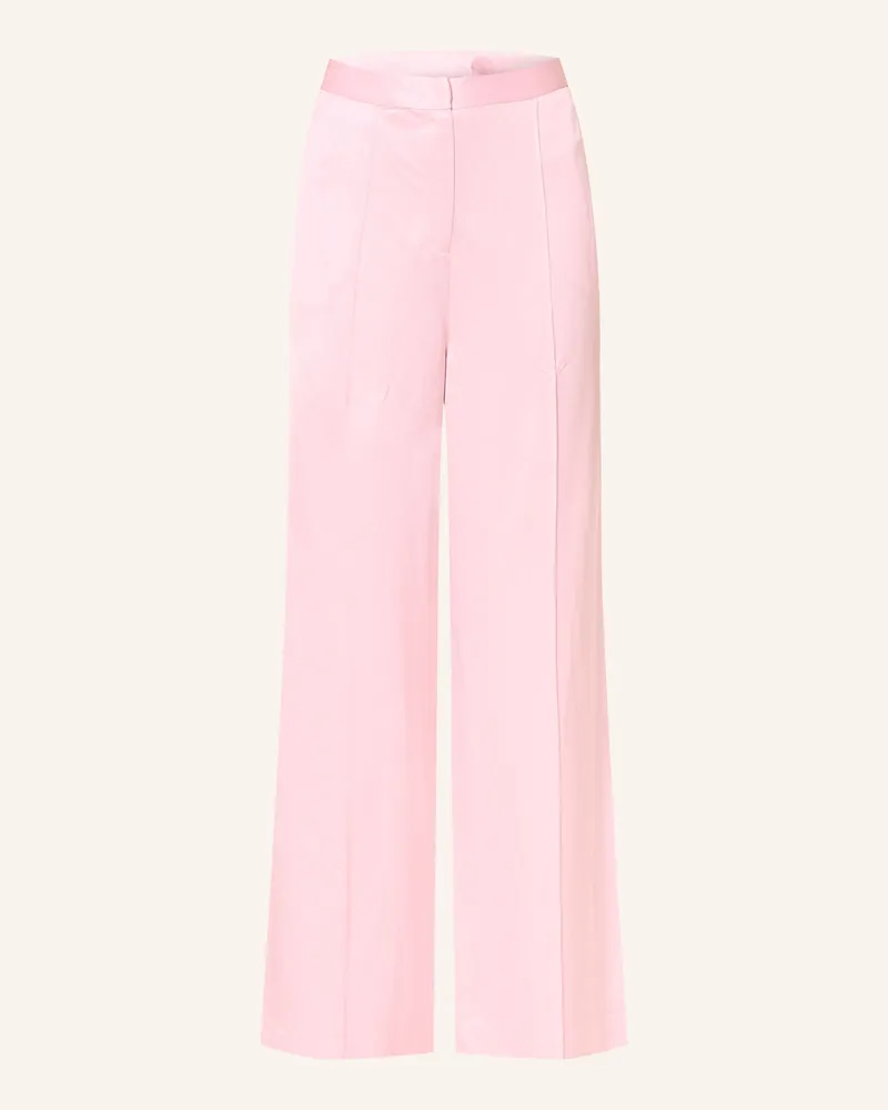 Mrs & HUGS Marlenehose Aus Satin rosa Hellrosa