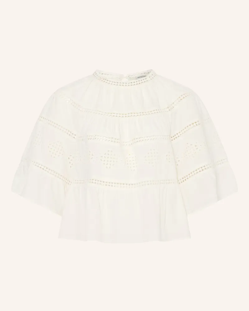 Marc O'Polo Blusenshirt Aus Lochspitze Mit 3/4-Arm weiss Creme