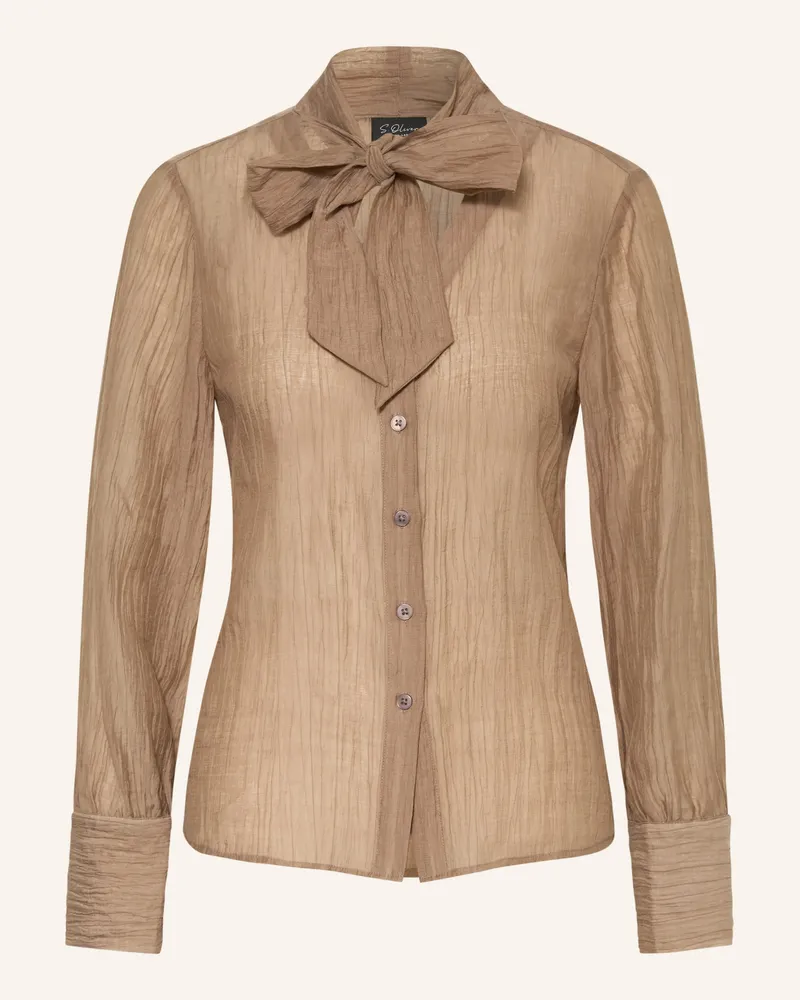 S.Oliver Schluppenbluse braun Braun