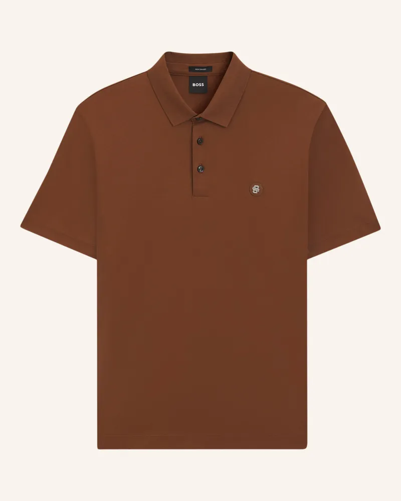 HUGO BOSS Jersey-Poloshirt PARRIS Braun