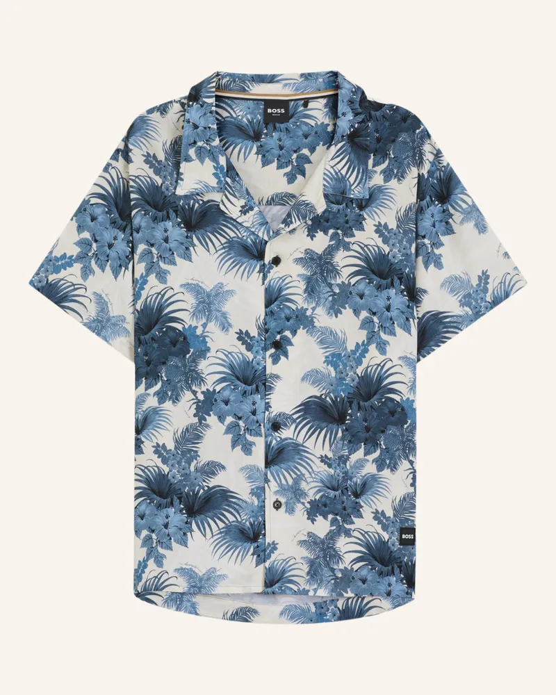 HUGO BOSS Strand-Oberteil BEACH SHIRT Blau