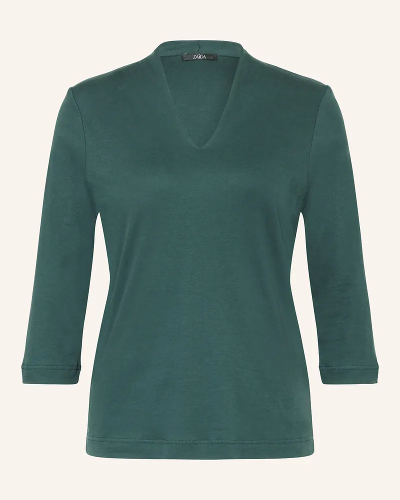 ZAíDA T-Shirt mit 3/4-Arm Dunkelgrün