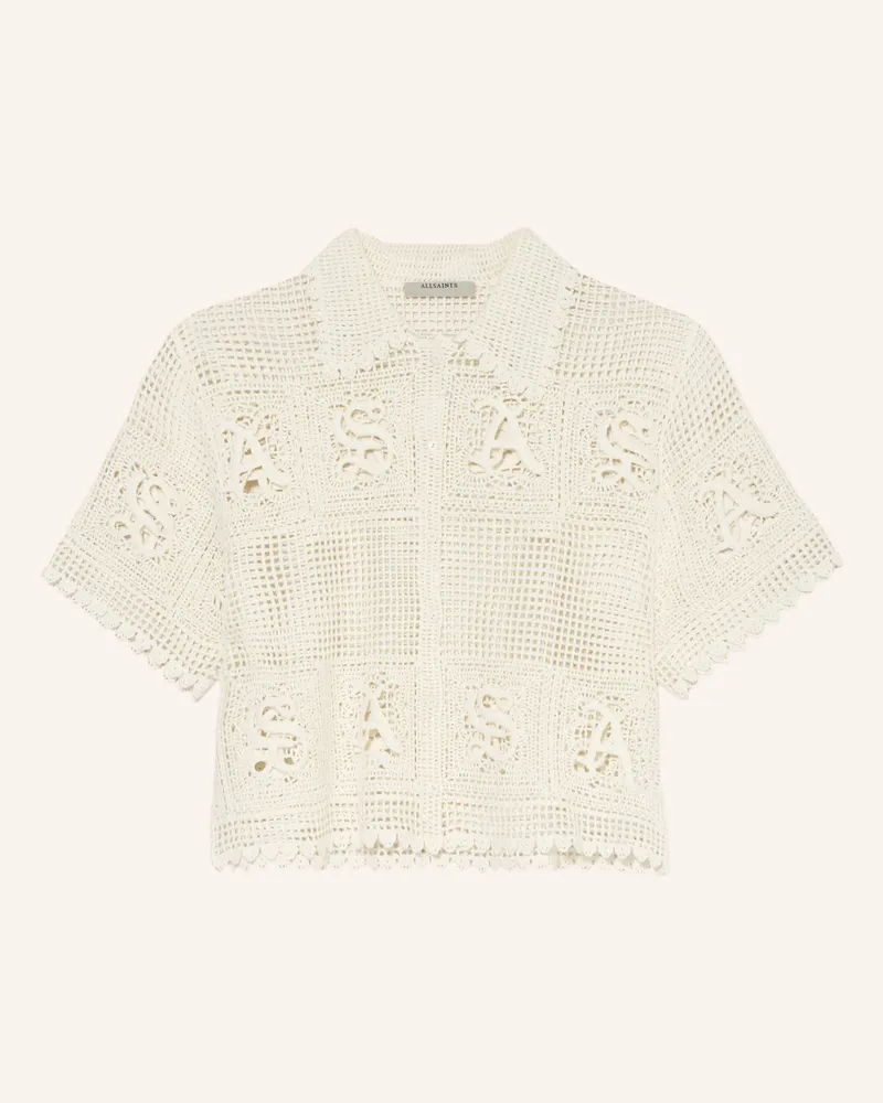AllSaints Häkelbluse Kyra weiss Ecru