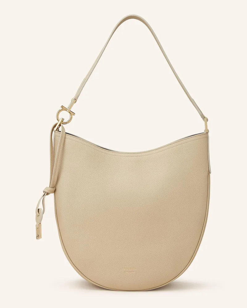 Ferragamo Hobo-Bag SMILE MEDIUM Ecru