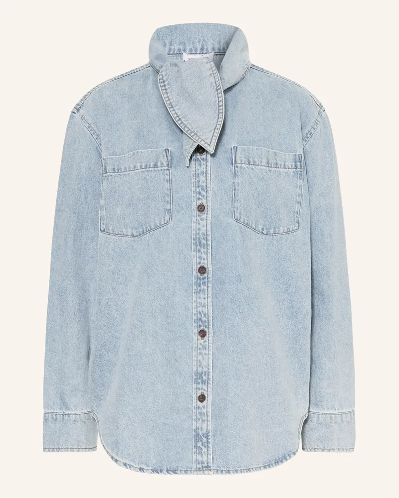 Mrs & HUGS Jeansbluse Mit Schluppe blau Blau