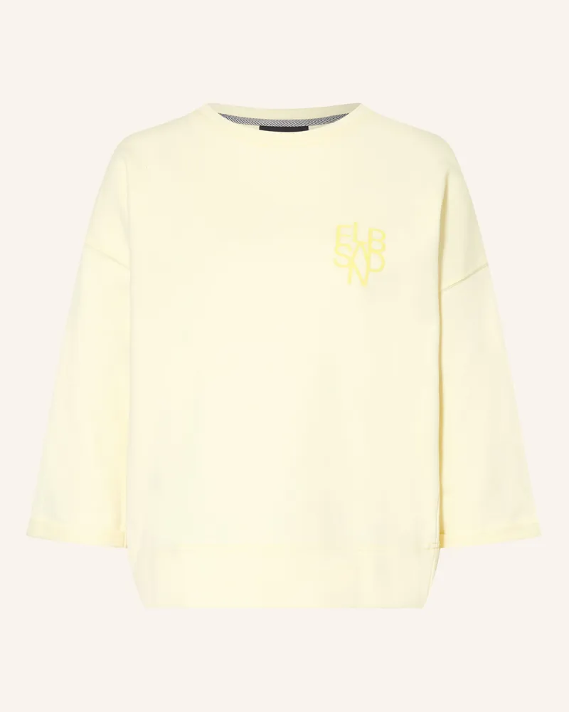 ELBSAND Sweatshirt Zoey Mit 3/4-Arm gelb Hellgelb
