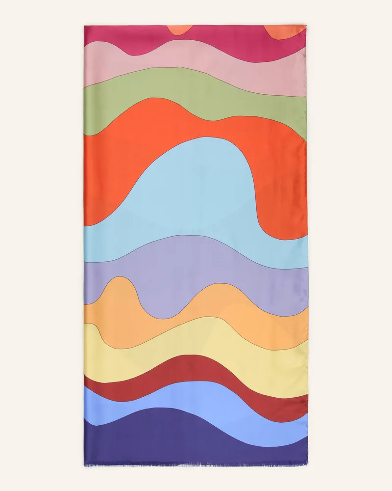 Barbieri Seidenschal pink Hellblau