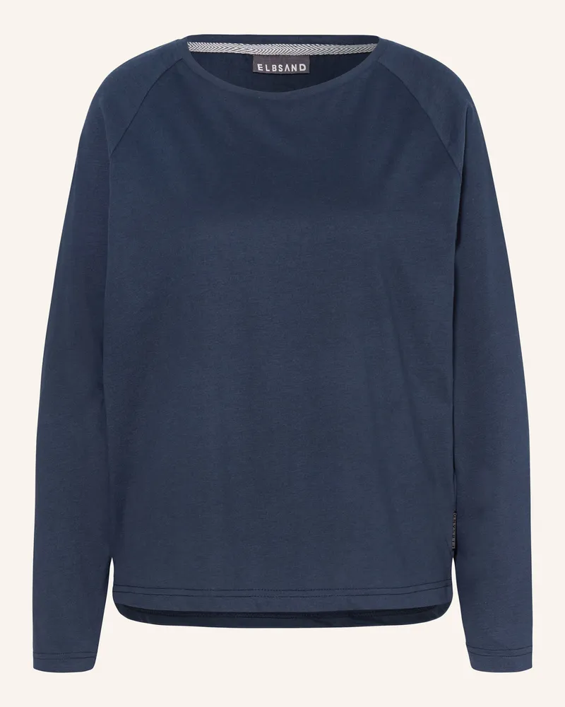 ELBSAND Longsleeve Tinna beige Dunkelblau