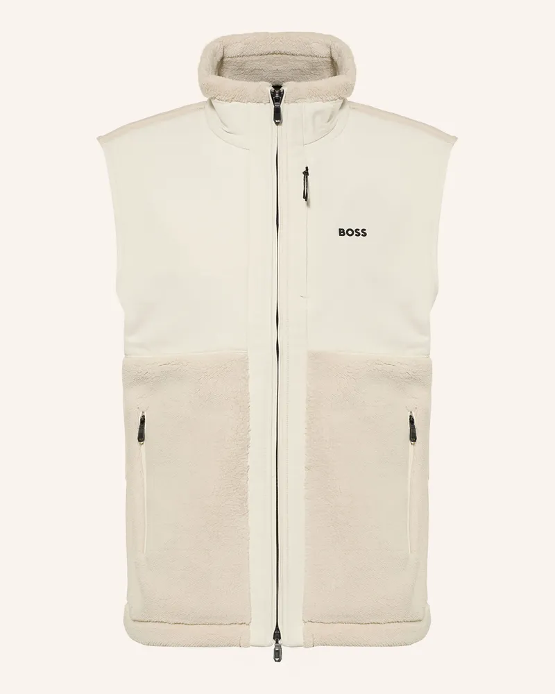 HUGO BOSS Fleeceweste Sveedy beige Hellbraun