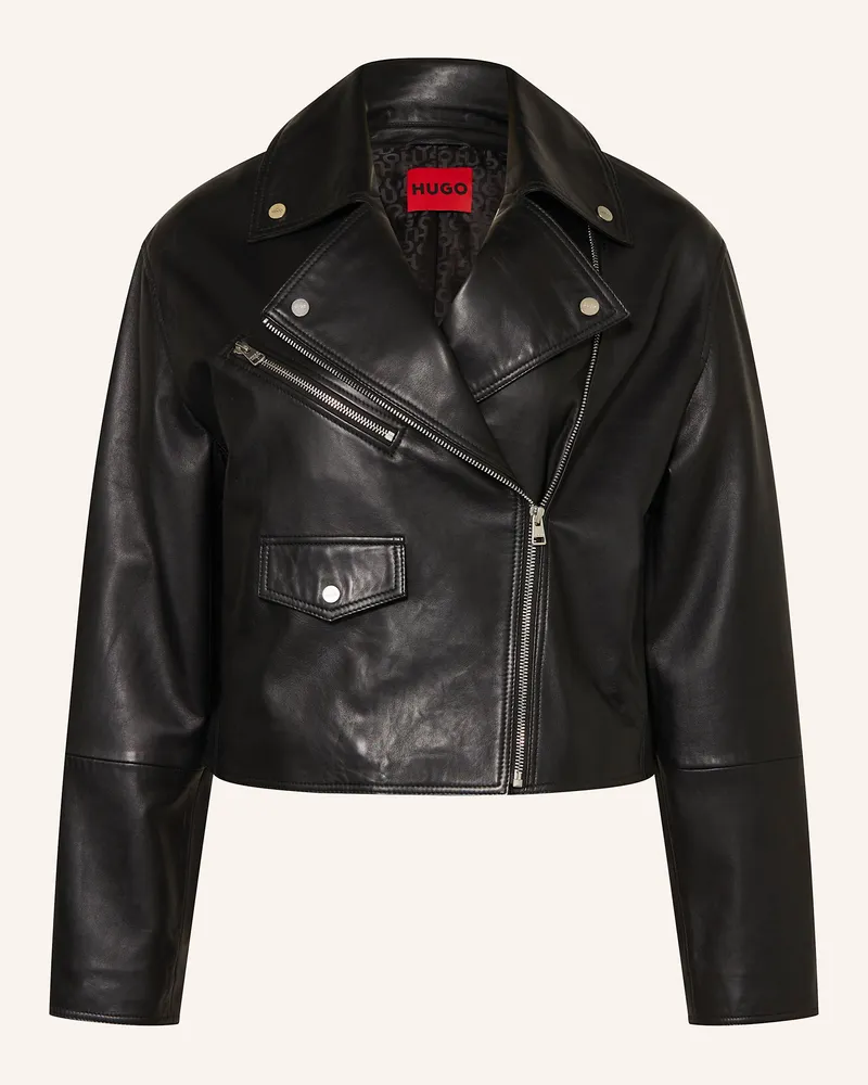 HUGO BOSS Lederjacke LARIDAS Schwarz