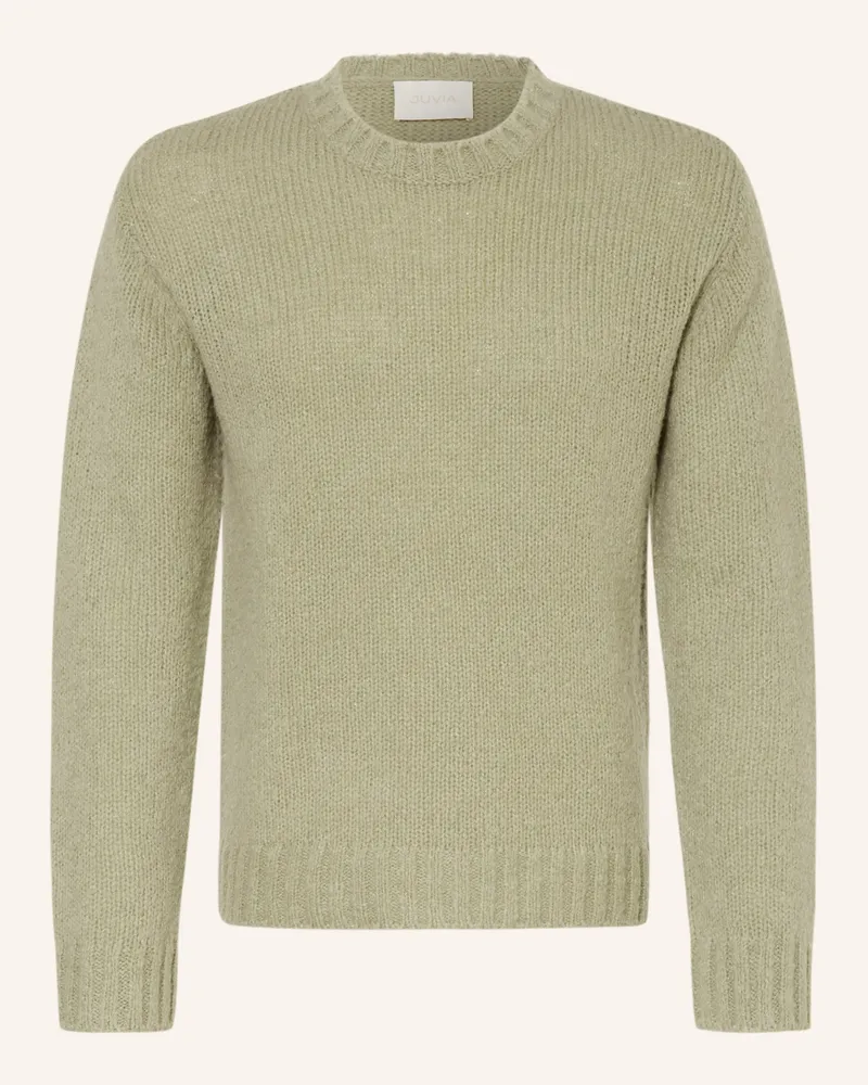 Juvia Pullover Robert Aus Merinowolle gruen Hellgrün