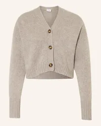 FTC Cashmere Cropped-Strickjacke aus Cashmere Beige