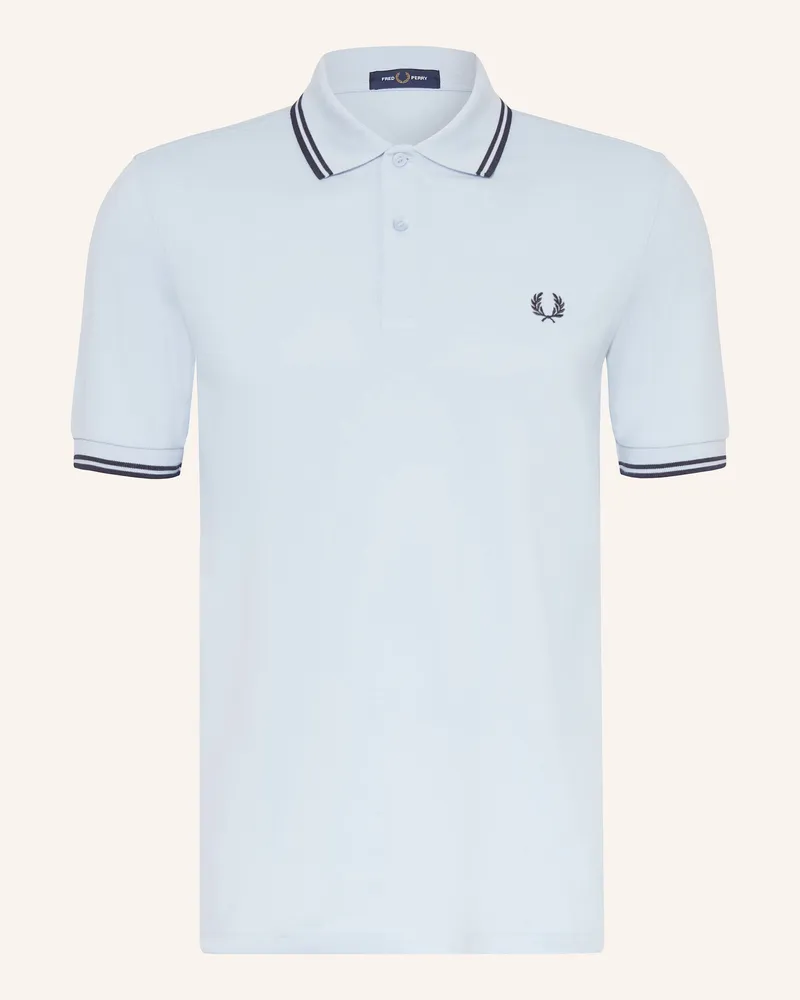 Fred Perry Piqué-Poloshirt Blaugrau