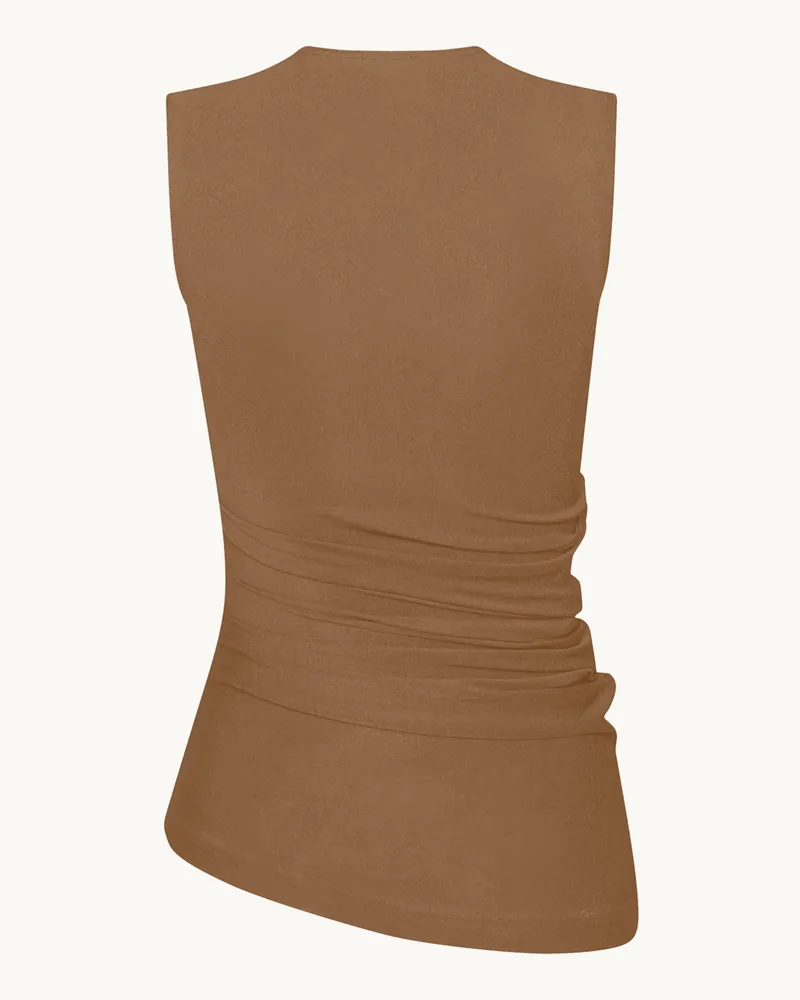 Wolford Top THE CREPE JERSEY TOP SLEEVELES Beige